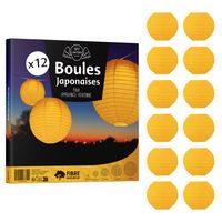 Lot de 12 Boules Japonaises Orange 10 cm