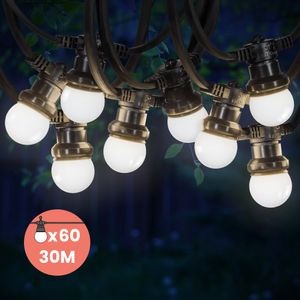 Kit Guirlande Guinguette 30M 60 Bulbes Blanc IP65