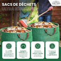 Lot 3 Sacs Déchets Vert 500L