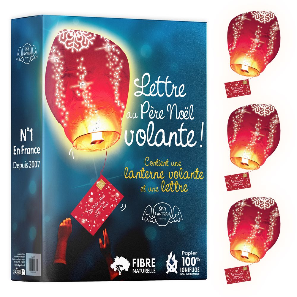 Lot de 3 Lettres au Père Noël volante®