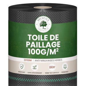 Toile de Paillage 2x50M 100g/m²